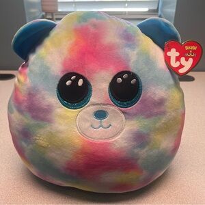 Ty Squish-A-Boo Hope Pastel Tie Dye Bear NEW